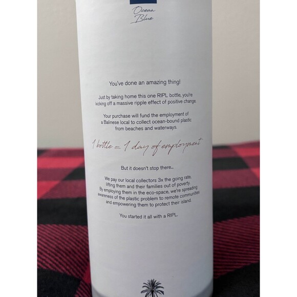 2023 Limited Edition Ripl Ocean Blue Corona Summer Insulated Water Bottle 500ml - Picture 6 of 7